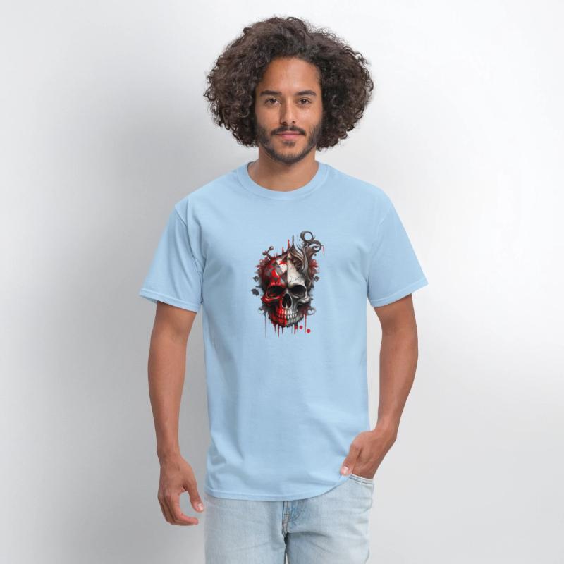 Splash multicolor skull. poker face