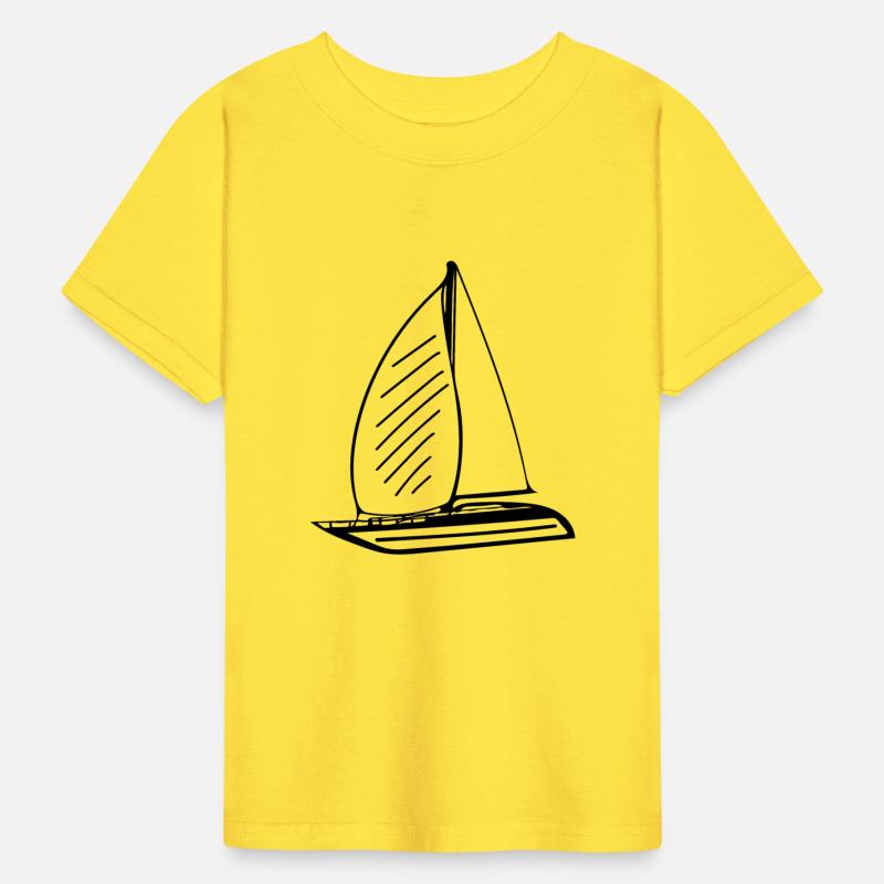 Sporty Sailing Boat With Sails