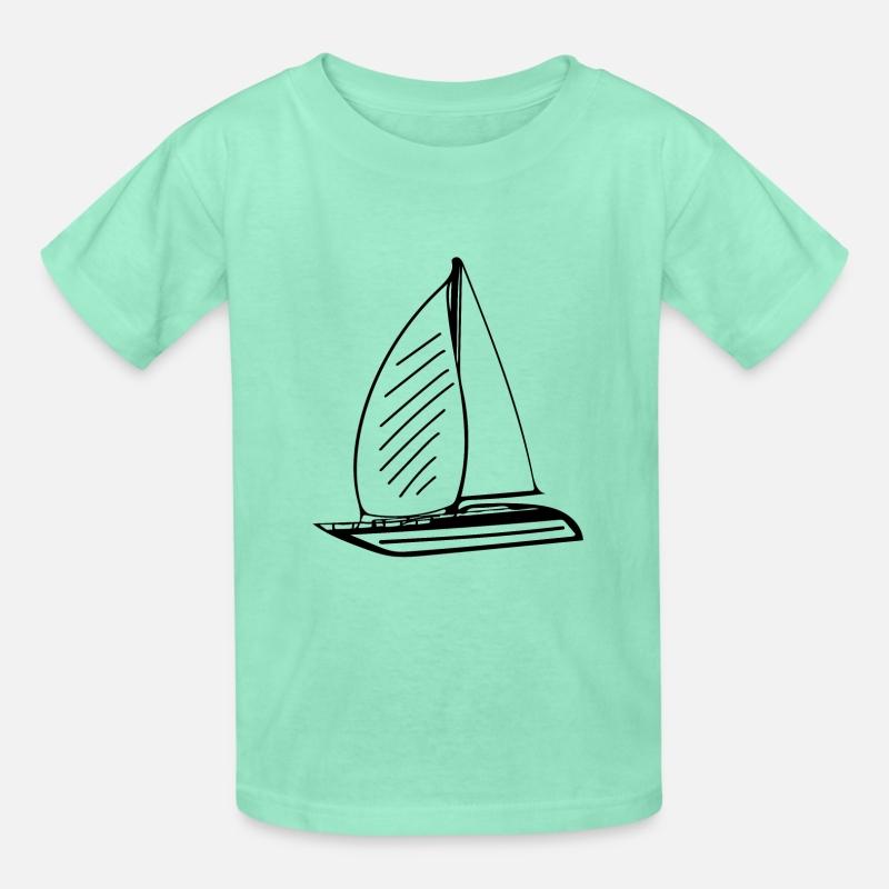 Sporty Sailing Boat With Sails