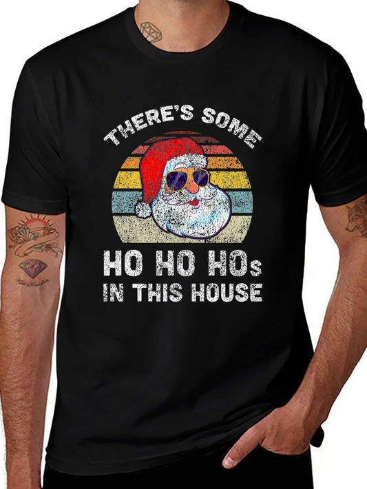 Funny Santa T-Shirt: Ho Ho Hos In This House