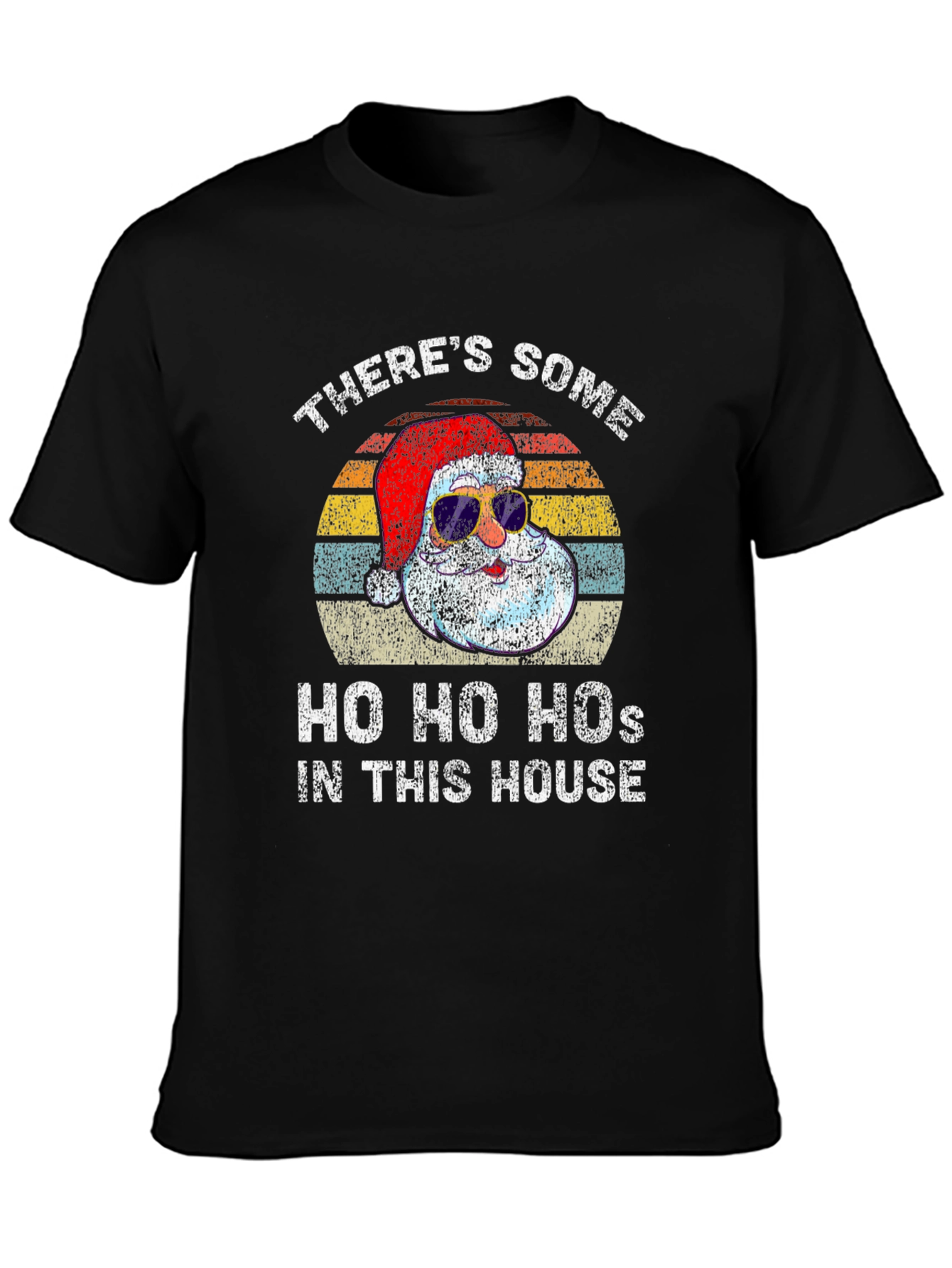 Funny Santa T-Shirt: Ho Ho Hos In This House