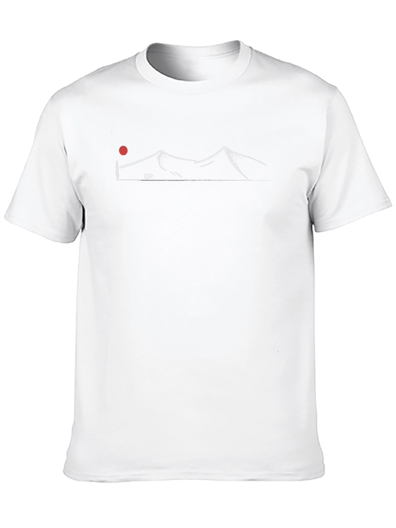 Mountain Bear Graphic Tee - Black Crew Neck T-Shirt