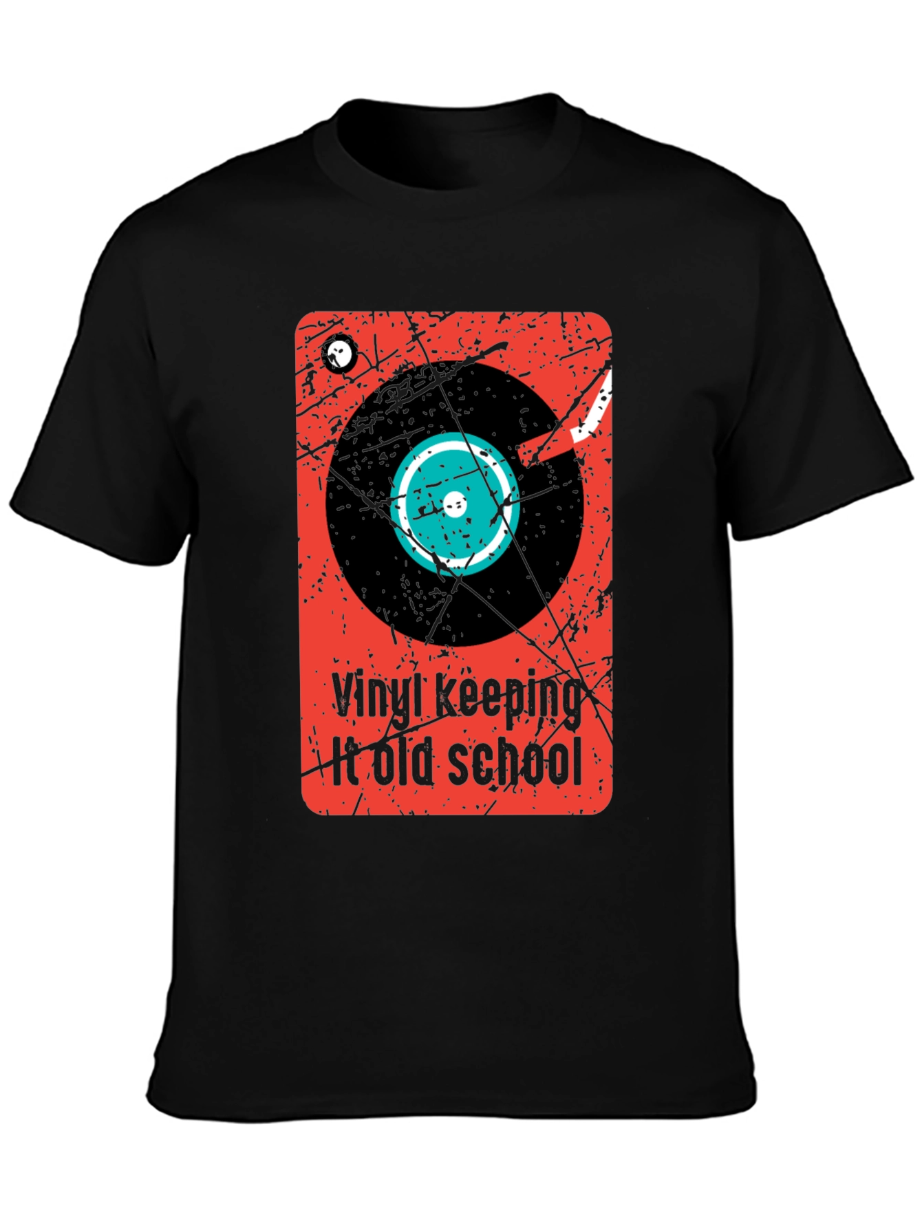 Vinyl Keeping It Old School Graphic T-Shirt