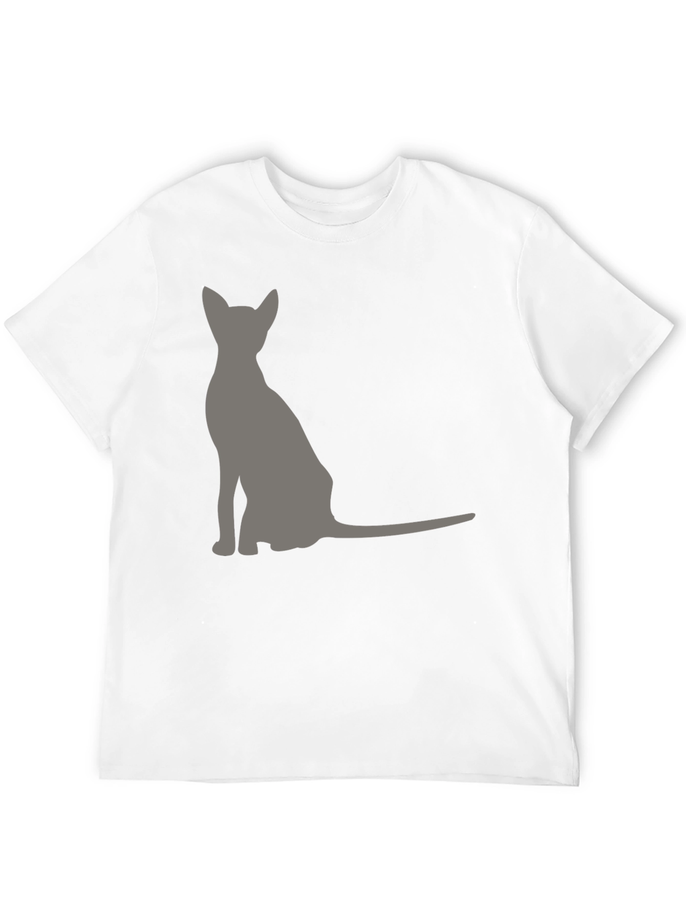 Cool Cat Silhouette Graphic Tee - Black
