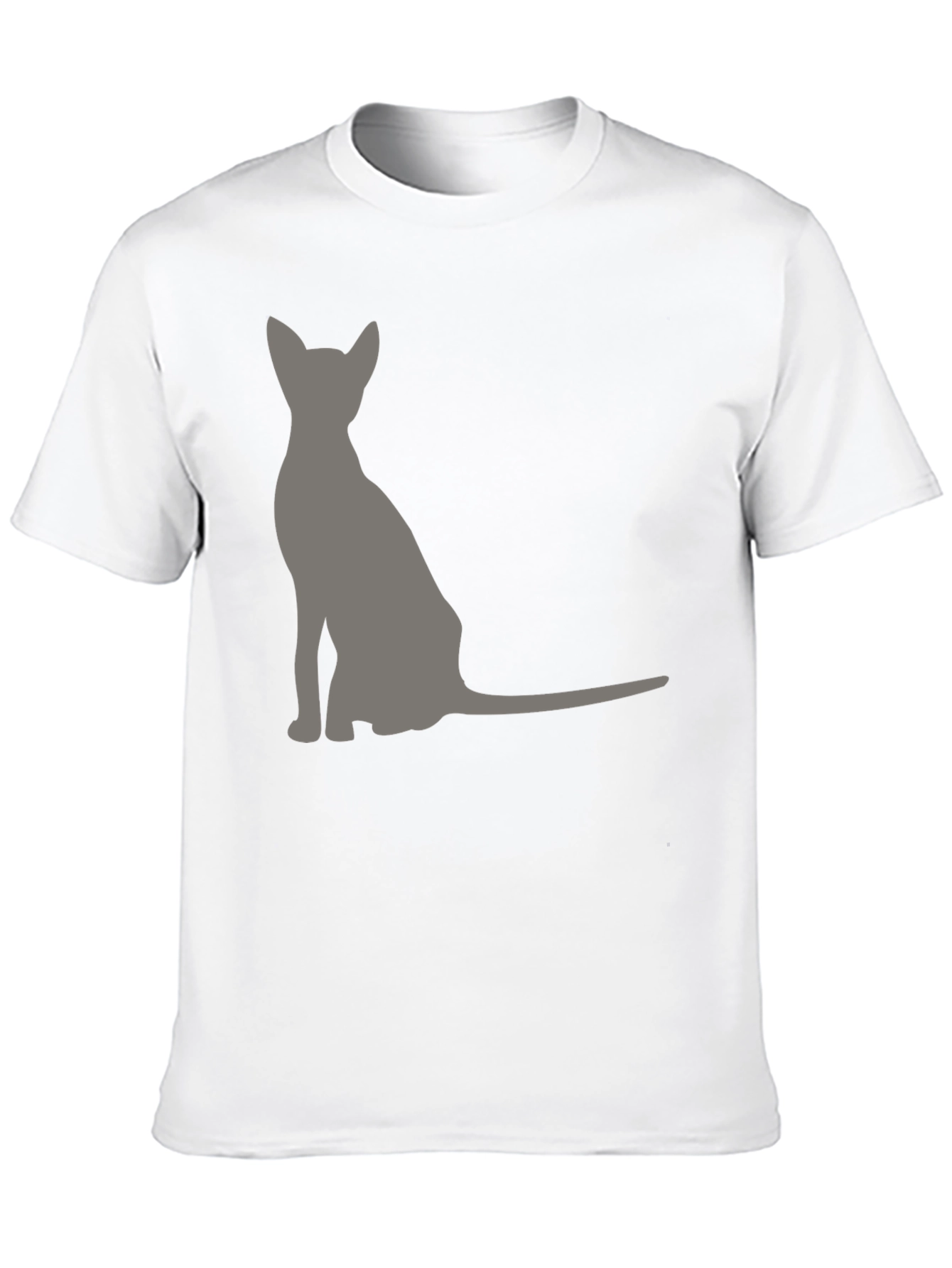 Cool Cat Silhouette Graphic Tee - Black