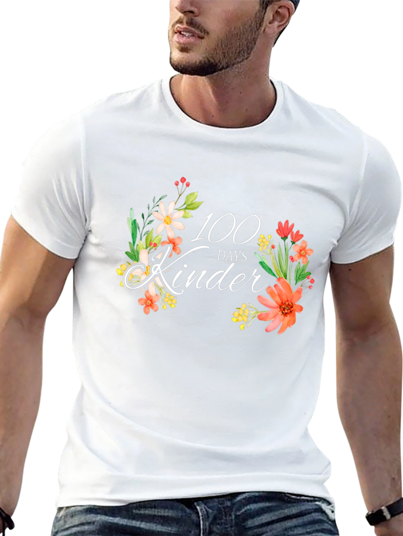 100 Days of Kinder Floral T-Shirt