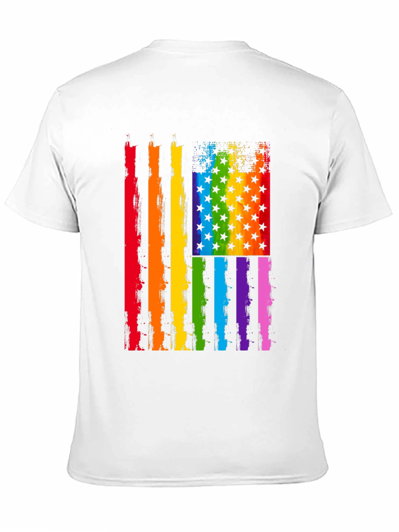 Pride Flag Graphic Tee - Unisex Black Shirt