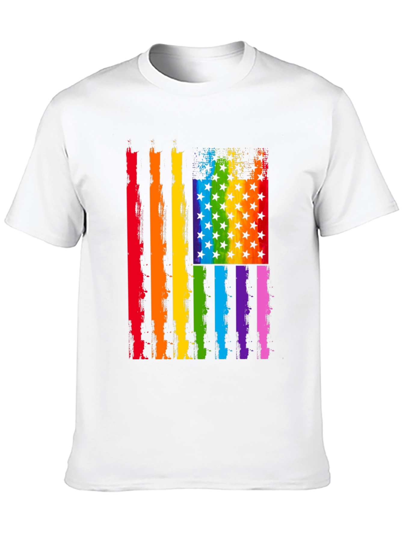 Pride Flag Graphic Tee - Unisex Black Shirt