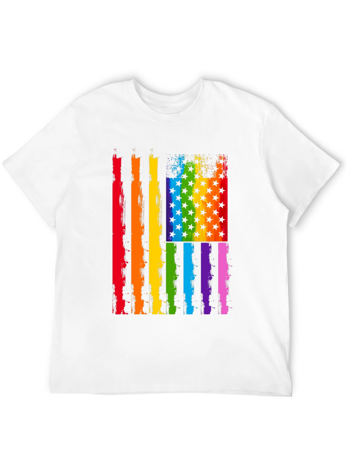 Pride Flag Graphic Tee - Unisex Black Shirt