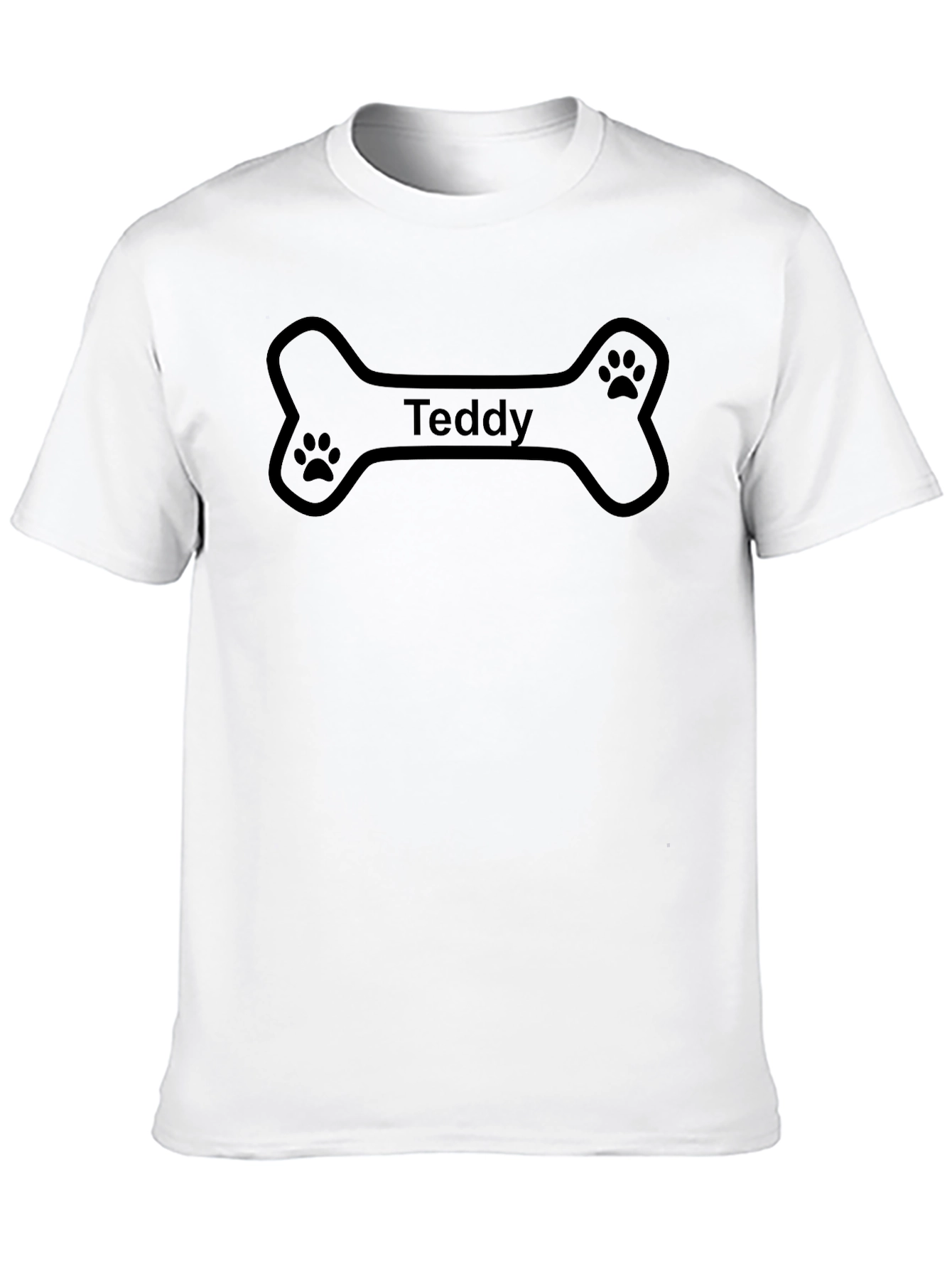 Personalized Teddy Dog Bone T-Shirt