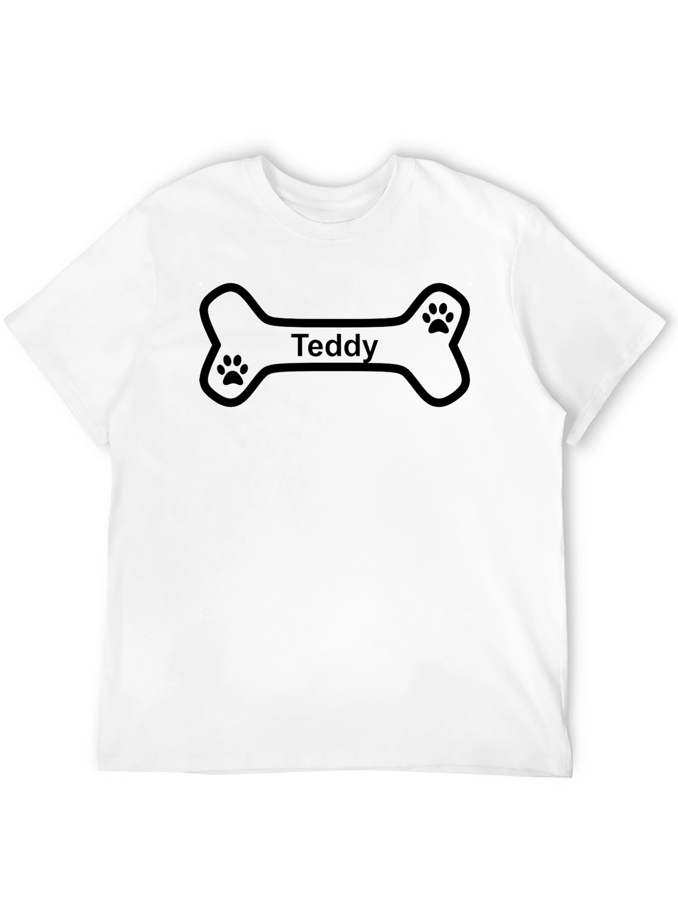 Personalized Teddy Dog Bone T-Shirt