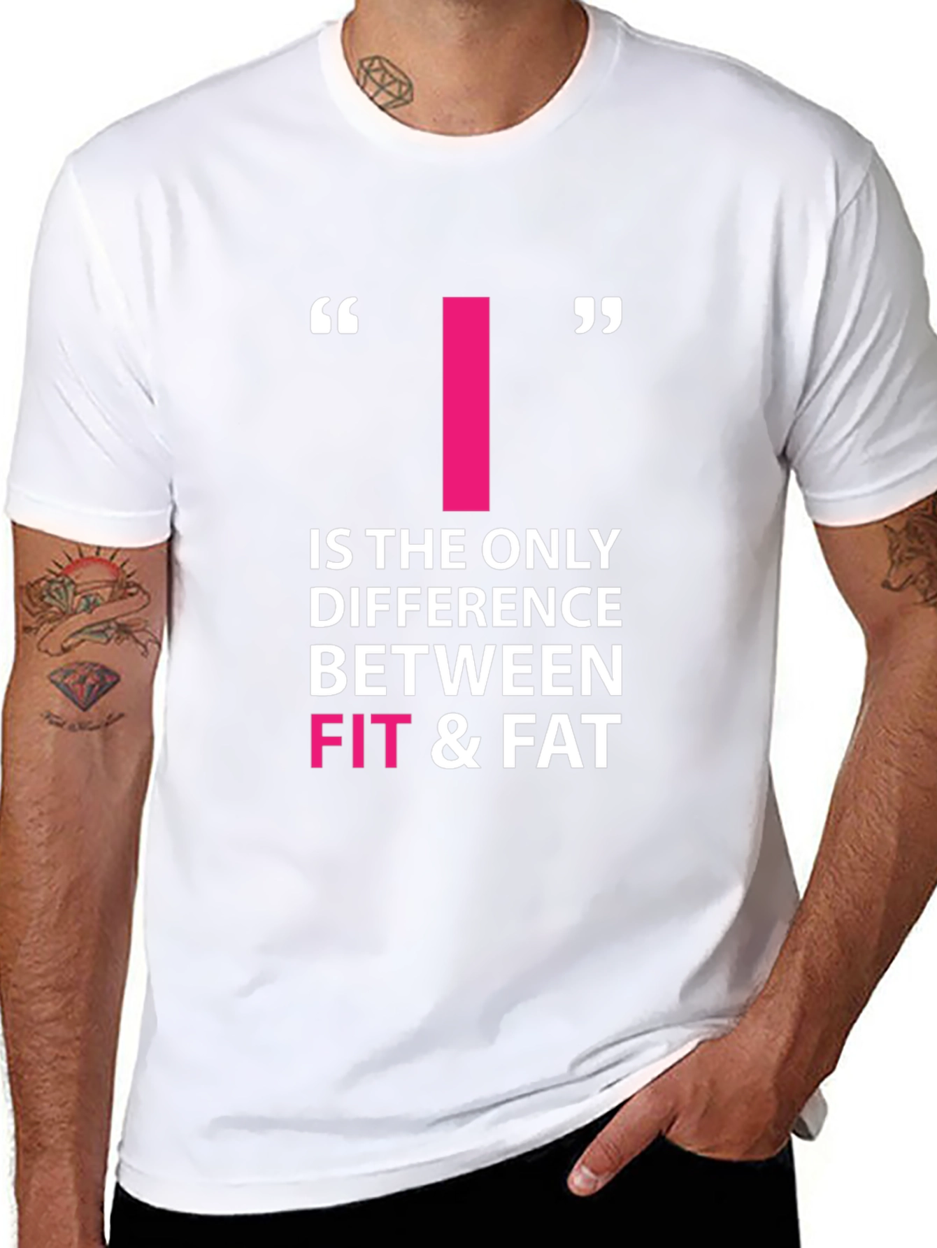 Motivational Fitness T-Shirt - Fit & Fat Quote