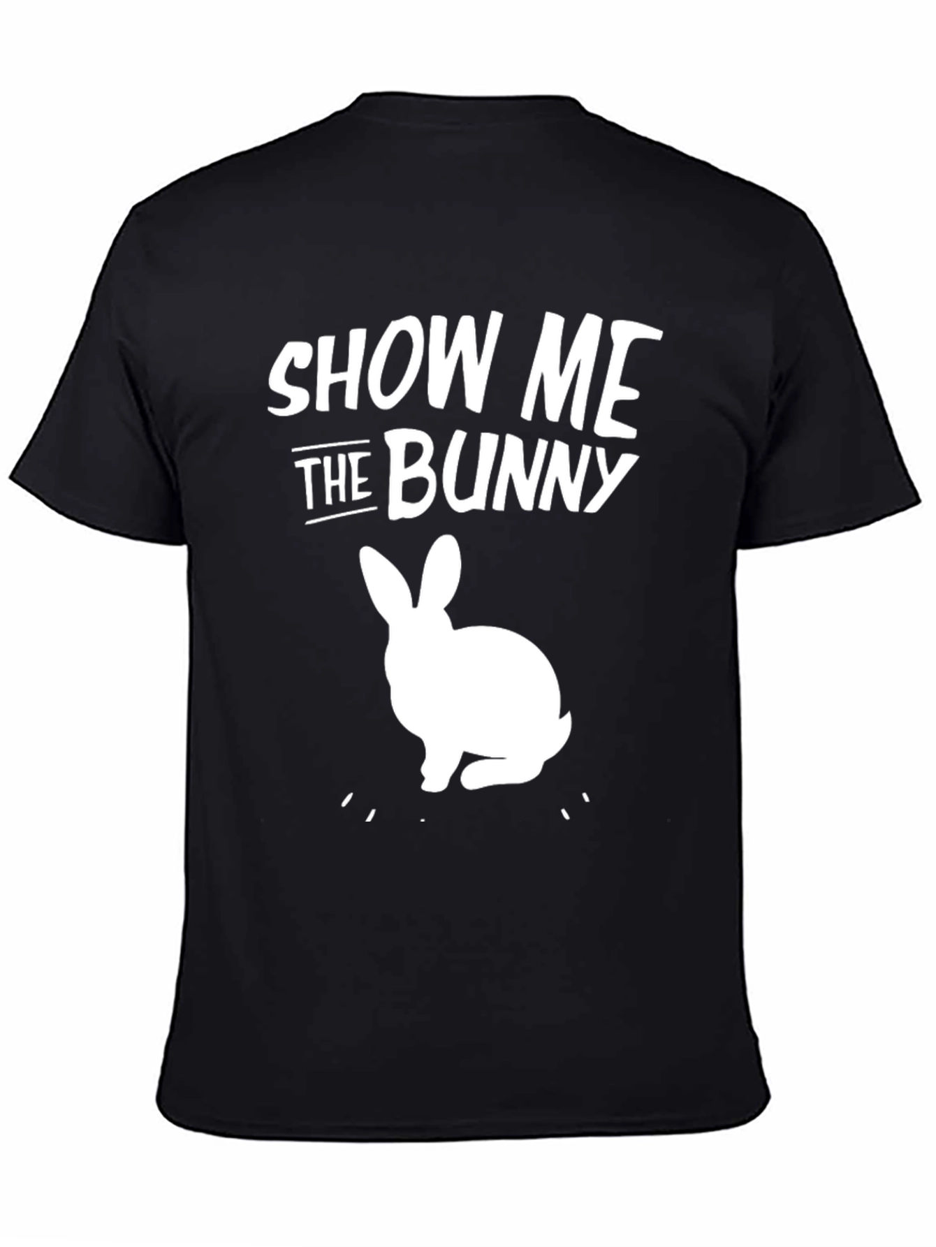 Show Me The Bunny T-Shirt - Black Cotton Tee