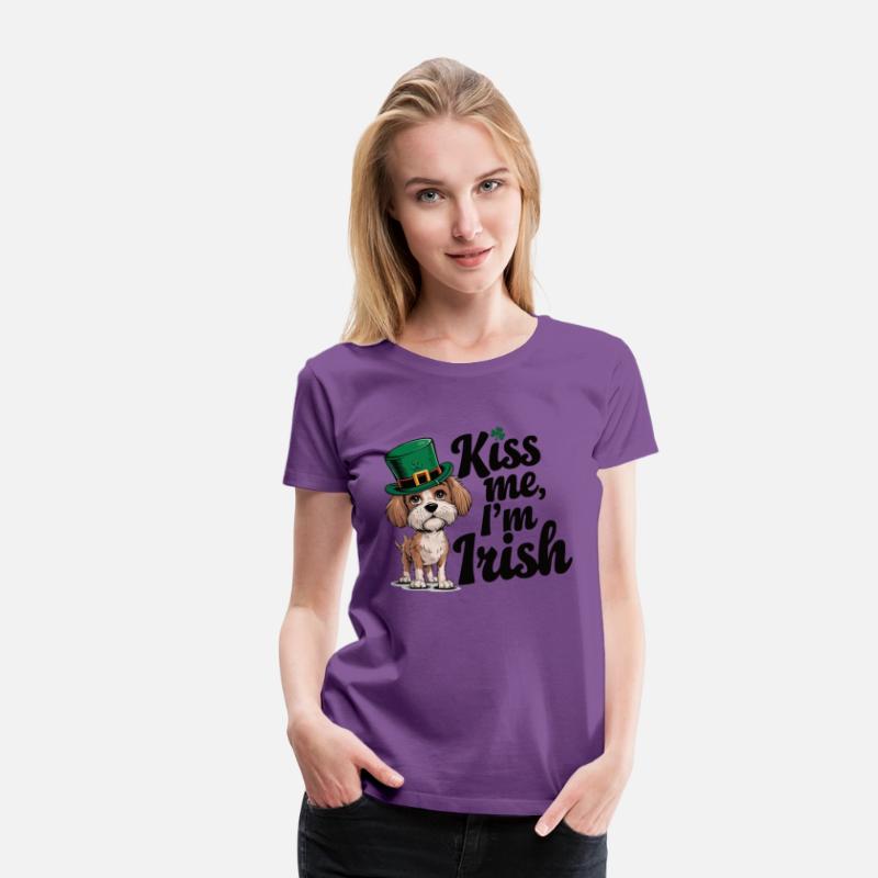 St. Patrick's Day Dog Kiss Me I'm Irish Cute Puppy