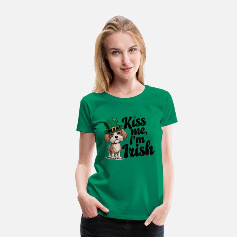 St. Patrick's Day Dog Kiss Me I'm Irish Cute Puppy