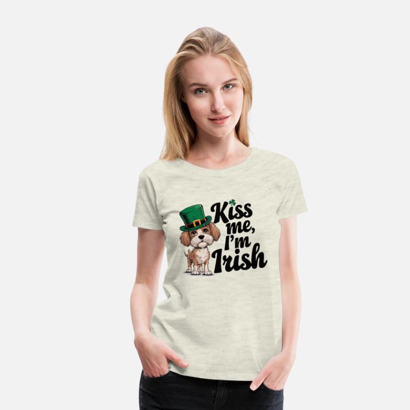 St. Patrick's Day Dog Kiss Me I'm Irish Cute Puppy