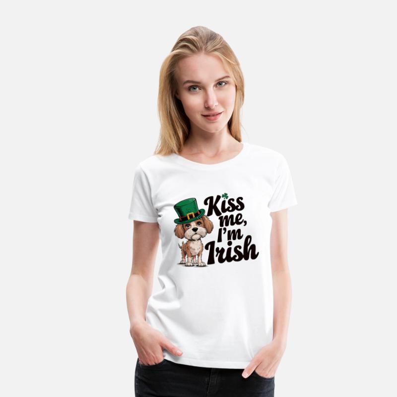 St. Patrick's Day Dog Kiss Me I'm Irish Cute Puppy