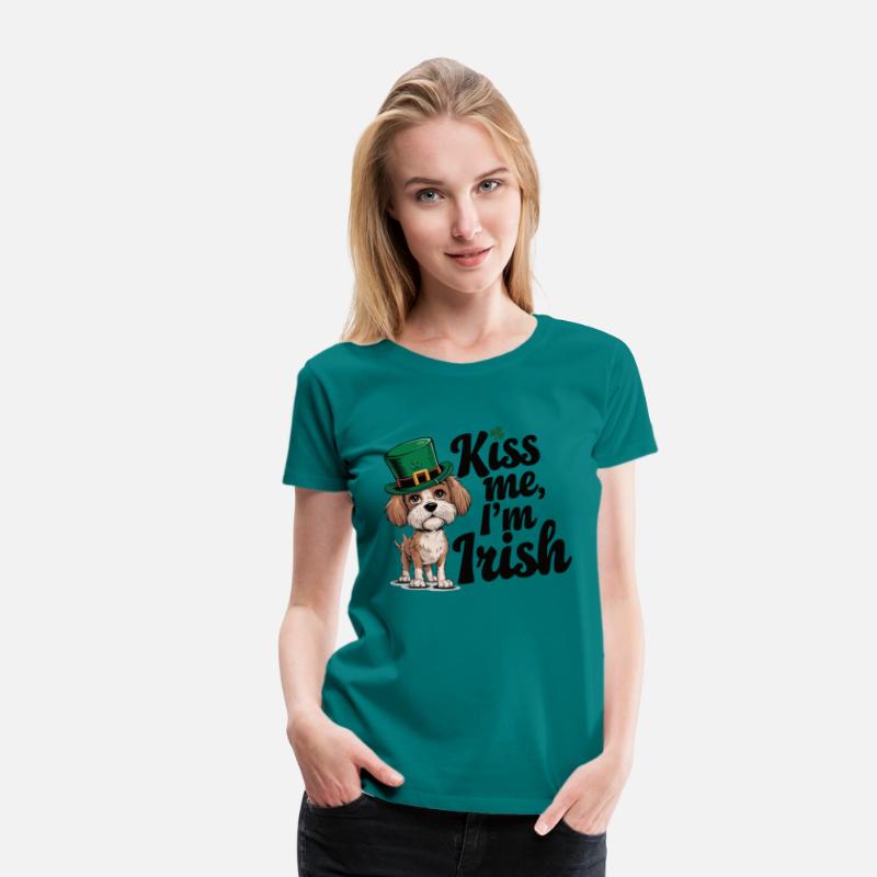 St. Patrick's Day Dog Kiss Me I'm Irish Cute Puppy