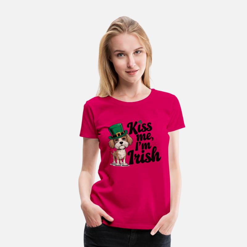 St. Patrick's Day Dog Kiss Me I'm Irish Cute Puppy