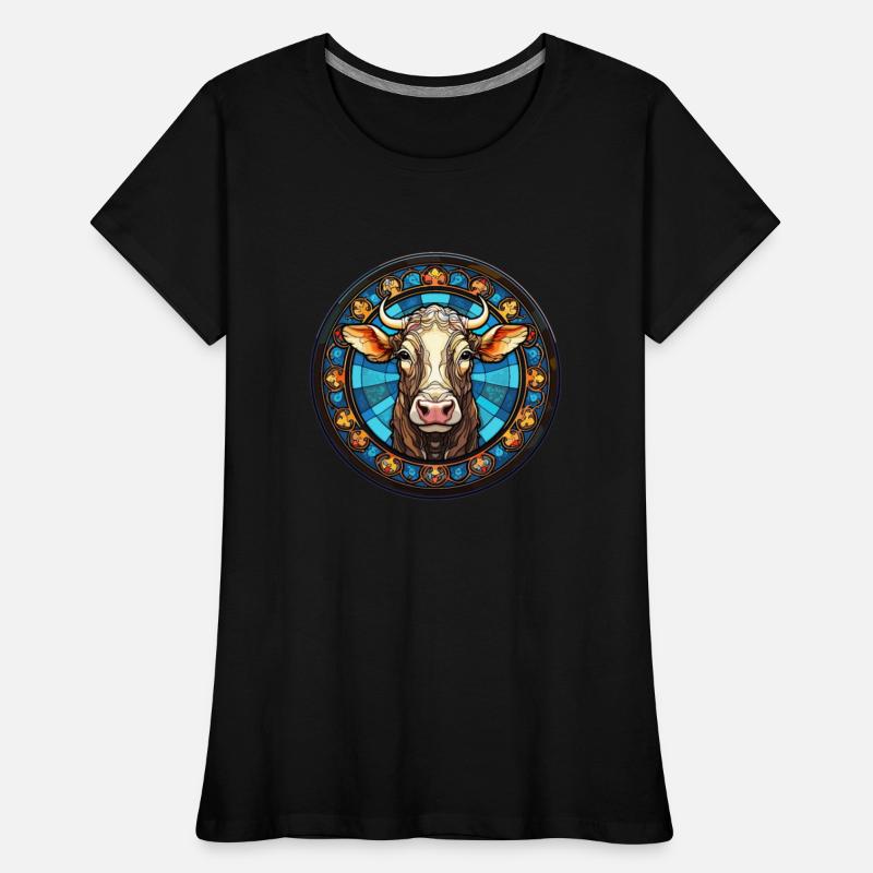 Stained Glass Art Cow for Men and Women