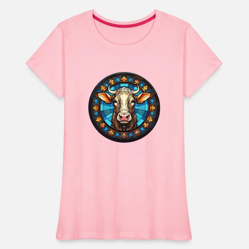 Stained Glass Art Cow for Men and Women