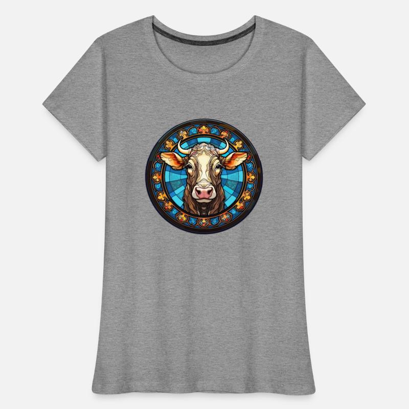 Stained Glass Art Cow for Men and Women