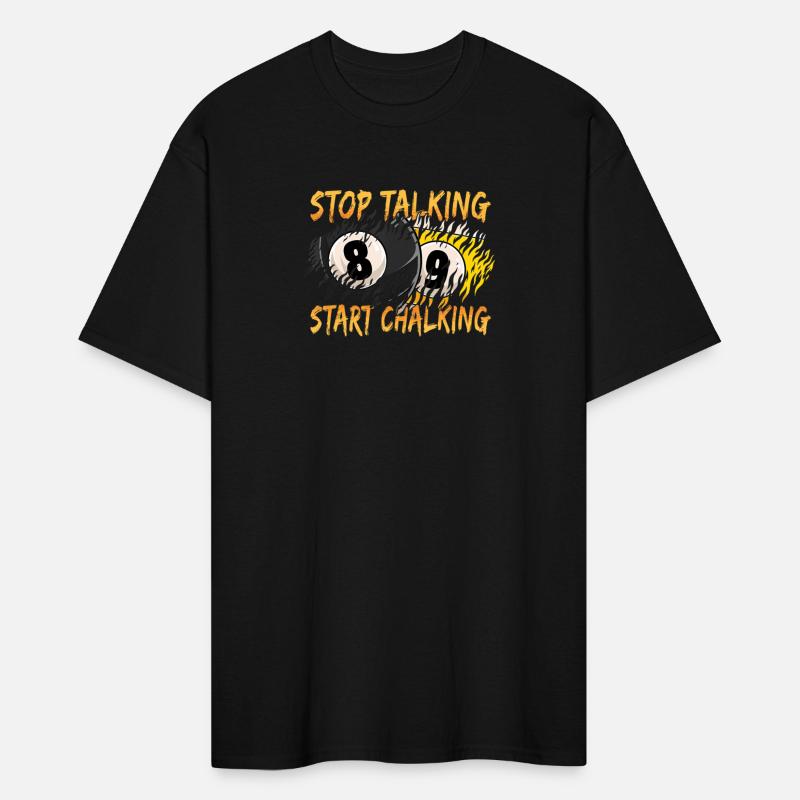 Stop Talking Start Chalking Billiards Cue 8 Ball