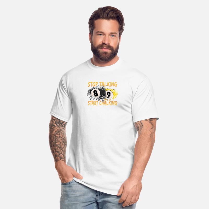 Stop Talking Start Chalking Billiards Cue 8 Ball