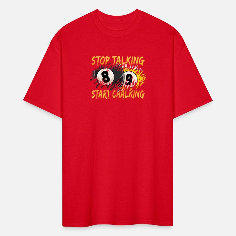Stop Talking Start Chalking Billiards Cue 8 Ball