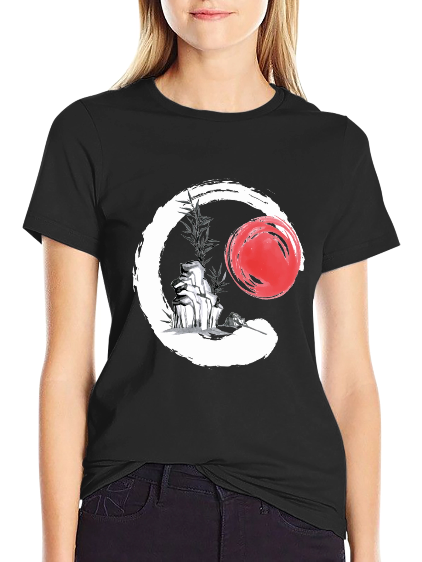 Zen Circle Graphic Tee - Enso Symbol Shirt