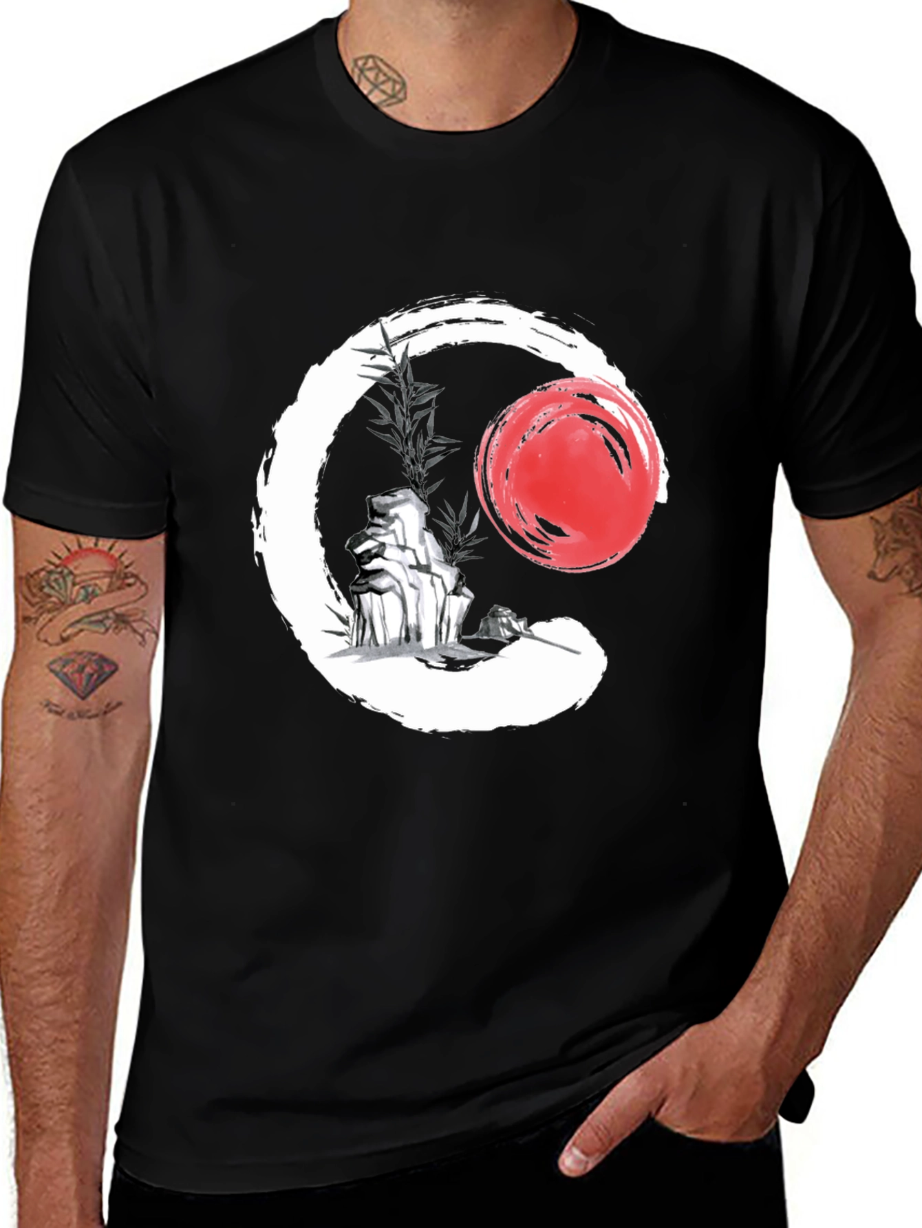 Zen Circle Graphic Tee - Enso Symbol Shirt