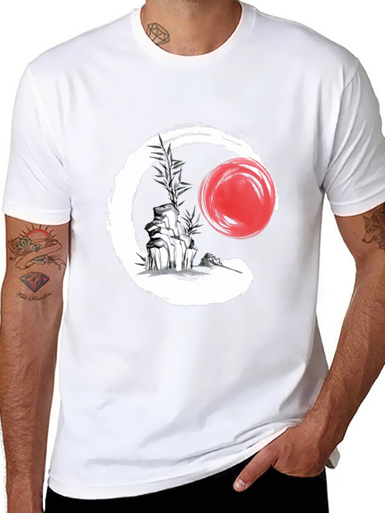 Zen Circle Graphic Tee - Enso Symbol Shirt