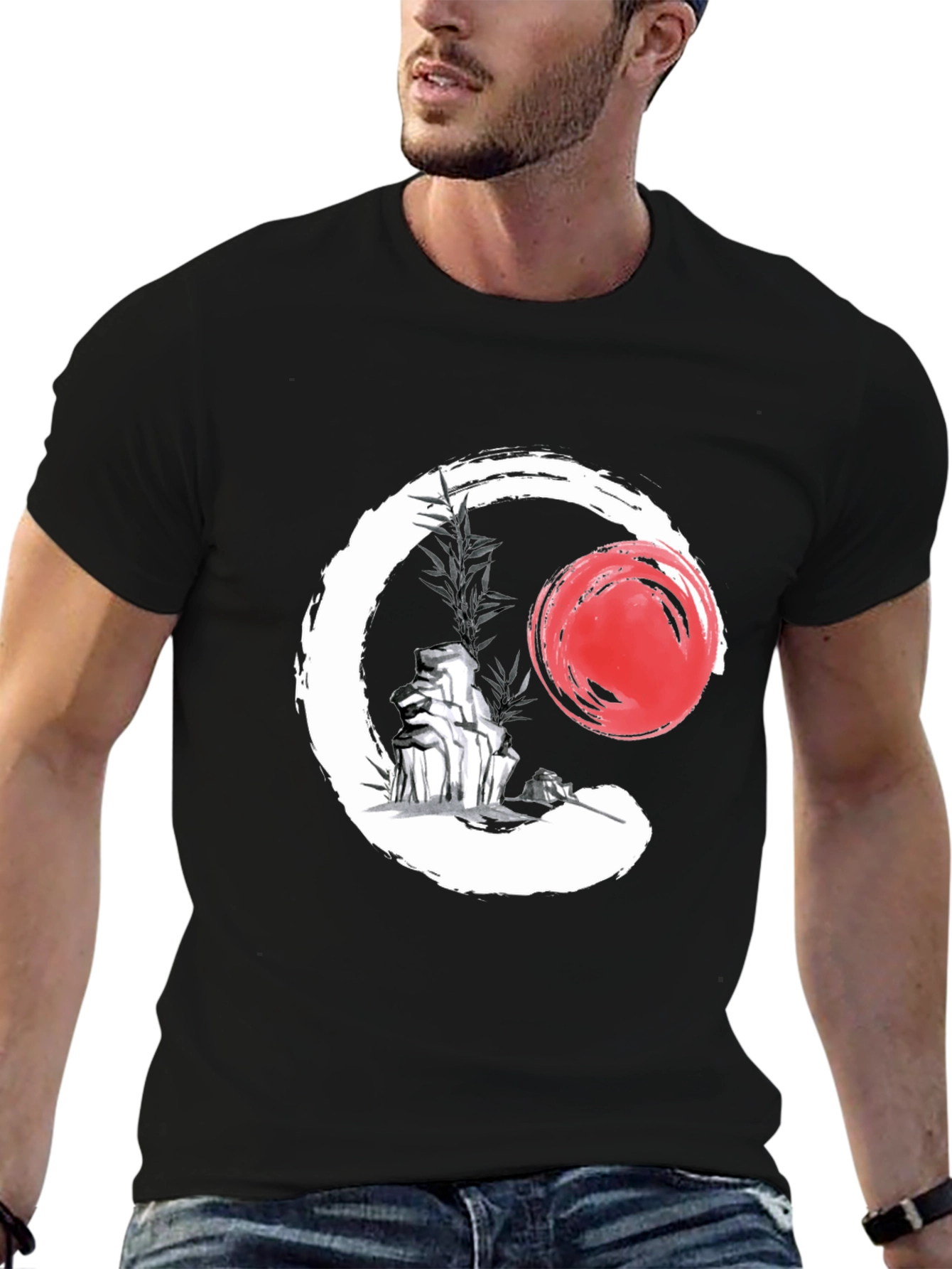 Zen Circle Graphic Tee - Enso Symbol Shirt