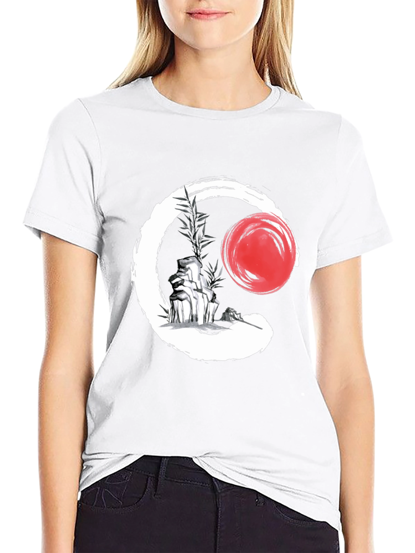 Zen Circle Graphic Tee - Enso Symbol Shirt