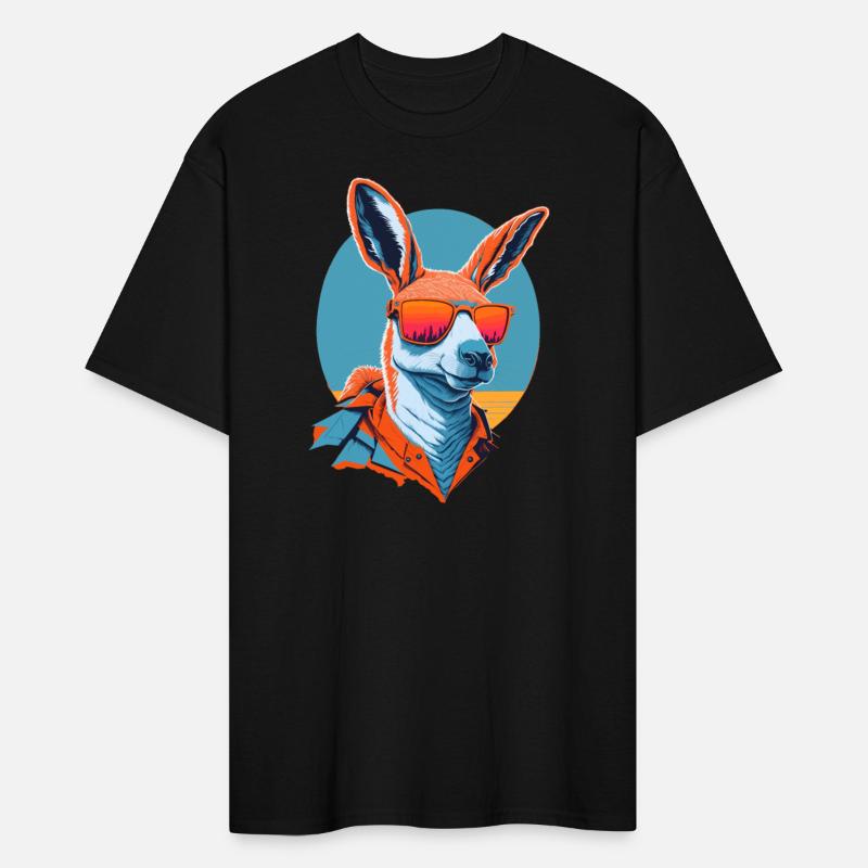 Stylish kangaroo with sunglasses