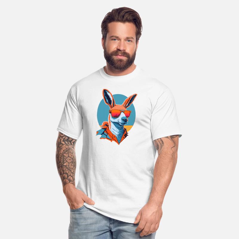 Stylish kangaroo with sunglasses