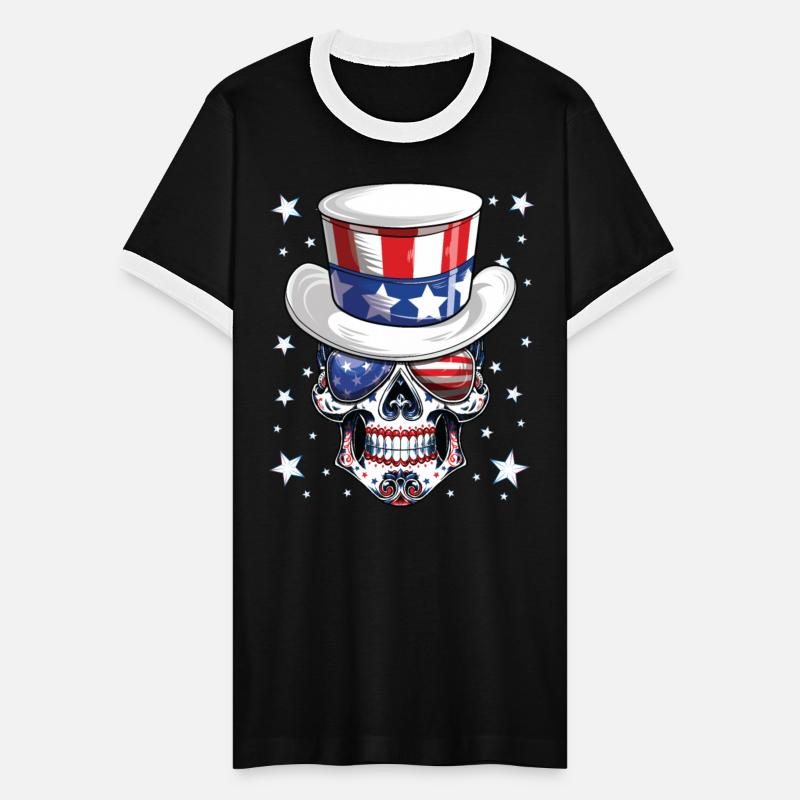 Sugar Skull Stars Stripes Sunglasses 4th of July
