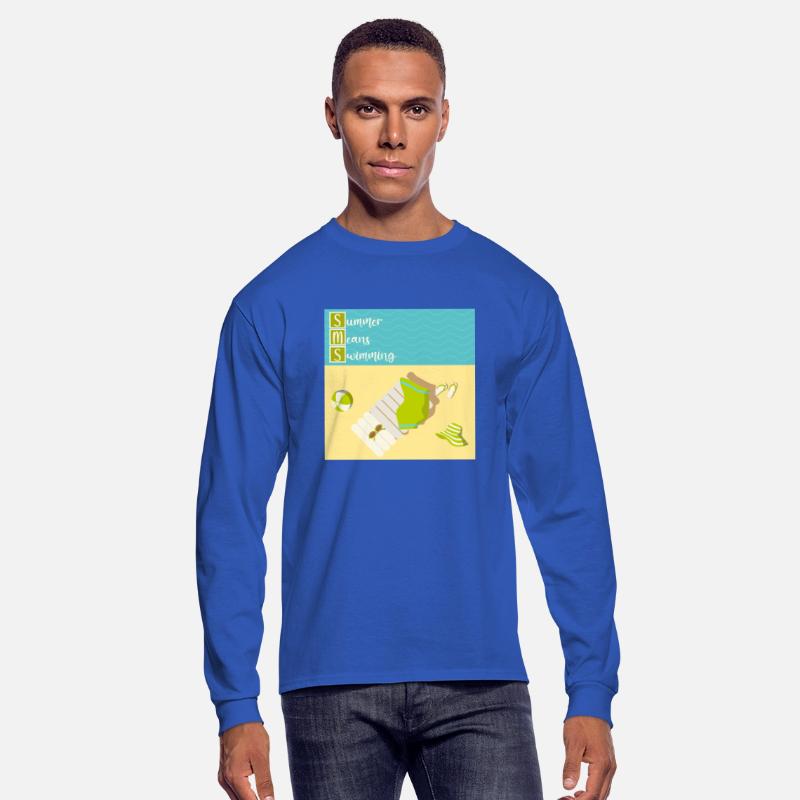 Summer means swimming beach scene