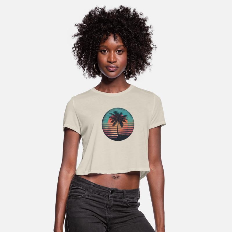 Sunset Palms Silhouette Retro 80's Vintage2