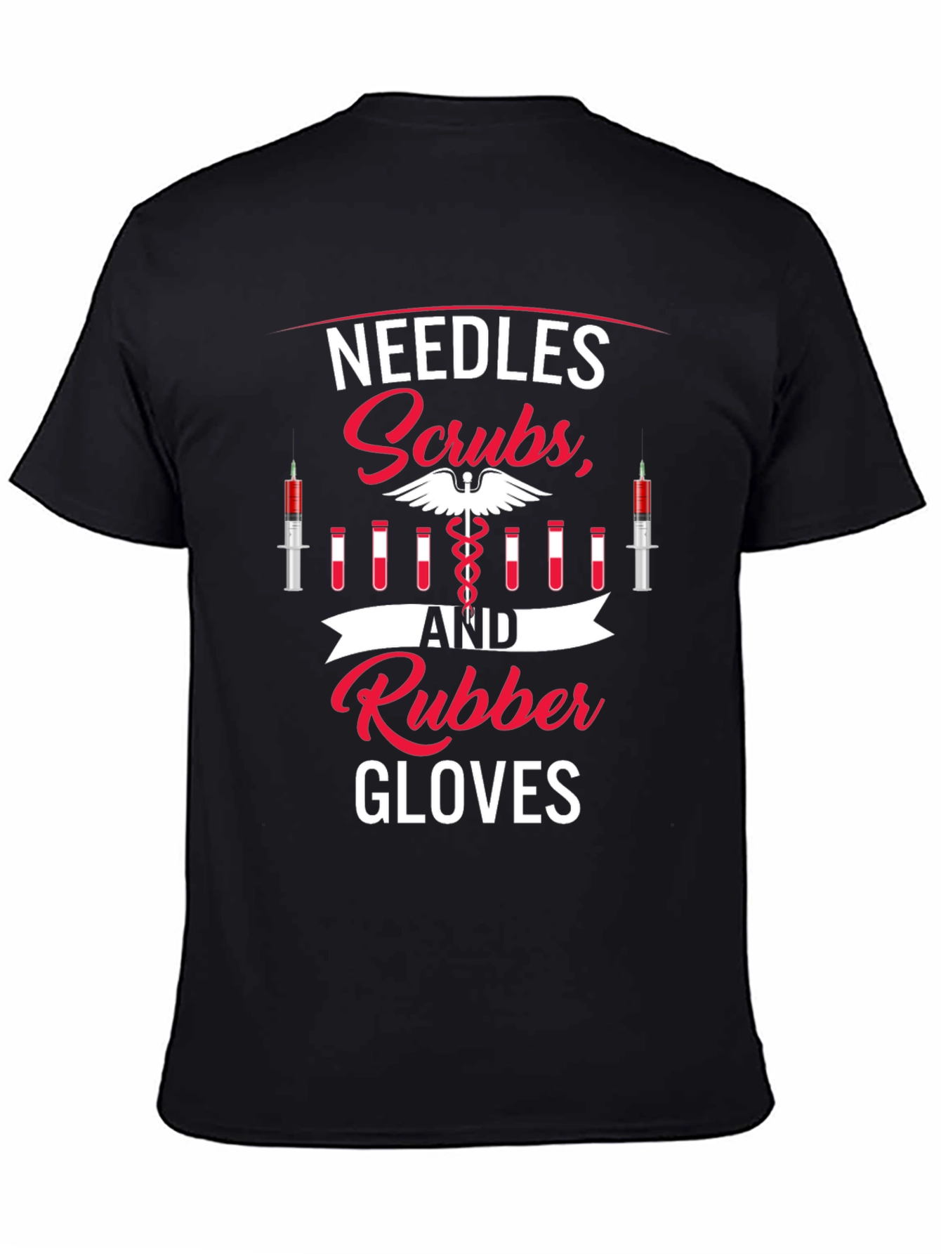 Needles Scrubs Rubber Gloves T-Shirt - Medical Profession