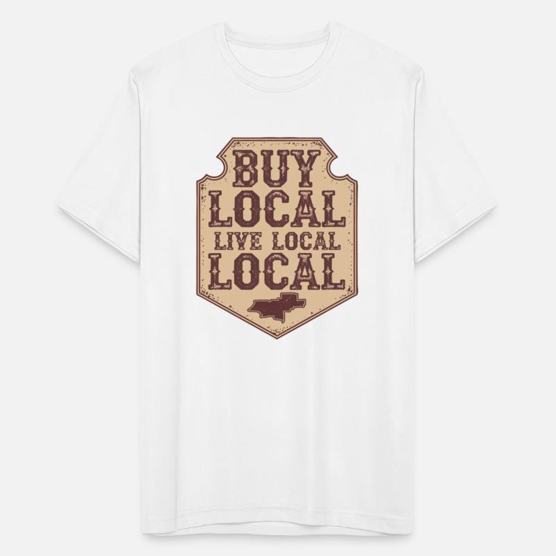 Support Local – Rustic Map Graphic