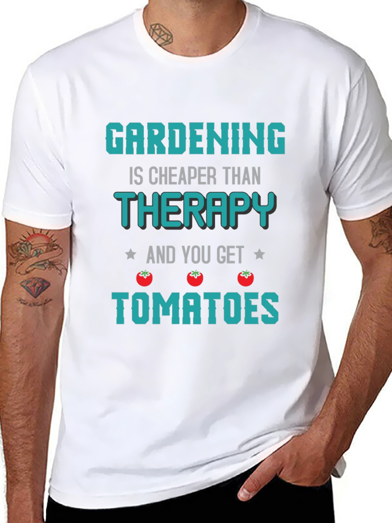 Gardening Therapy T-Shirt - Novelty Gardener Gift