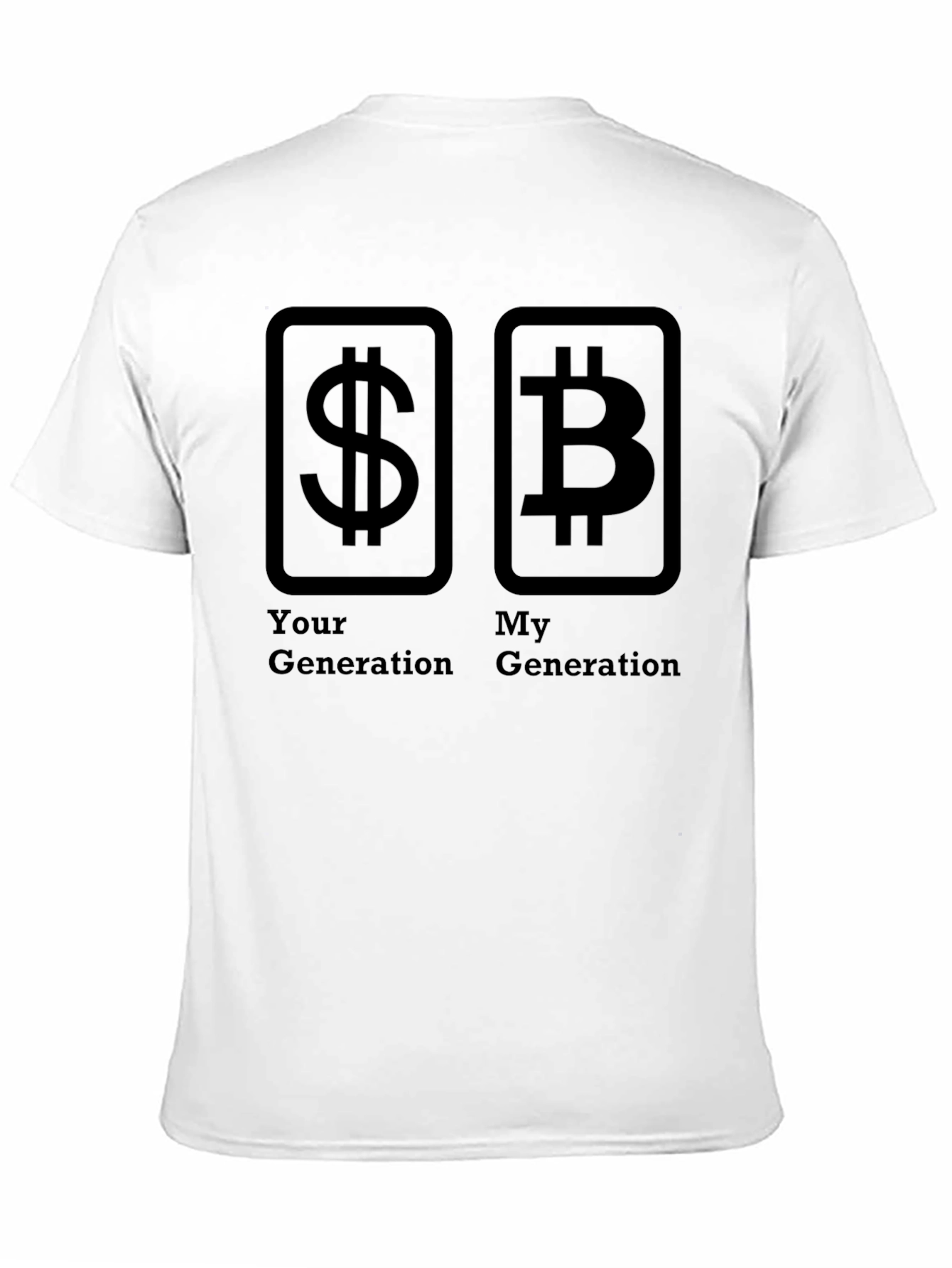 Crypto Generation T-Shirt Bitcoin VS Dollar Black Tee