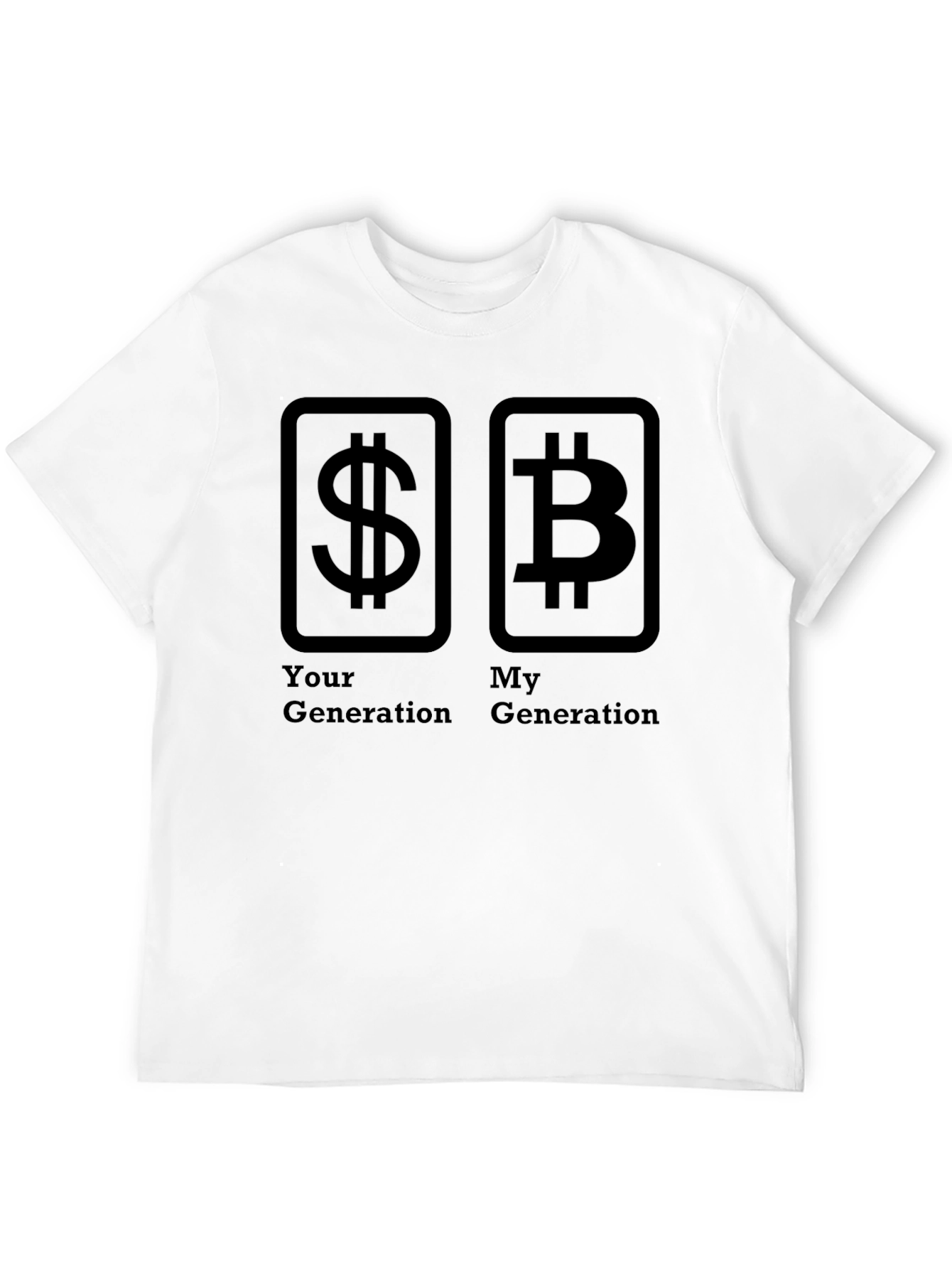 Crypto Generation T-Shirt Bitcoin VS Dollar Black Tee