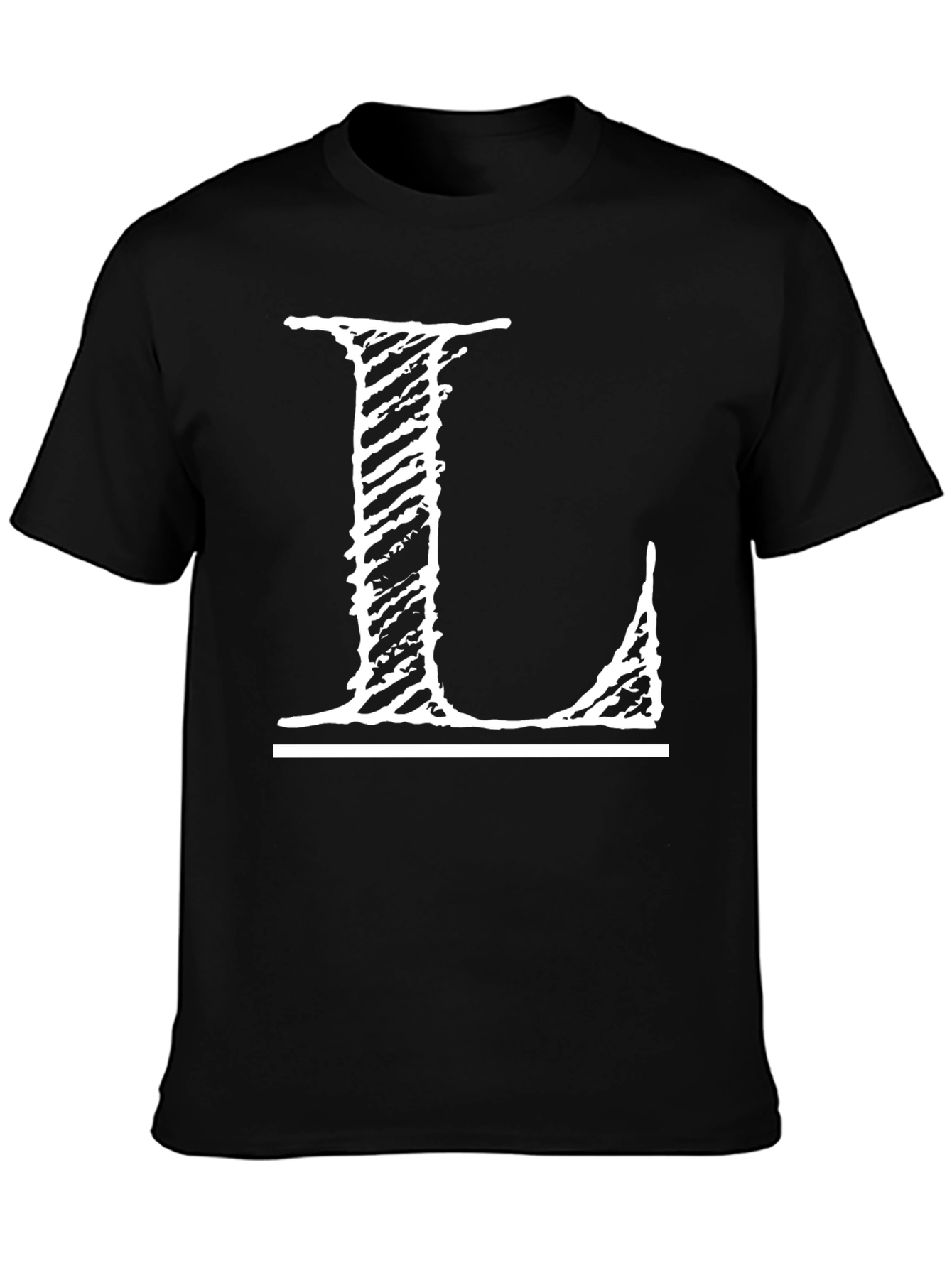 Letter L Graphic Tee - Distressed Style