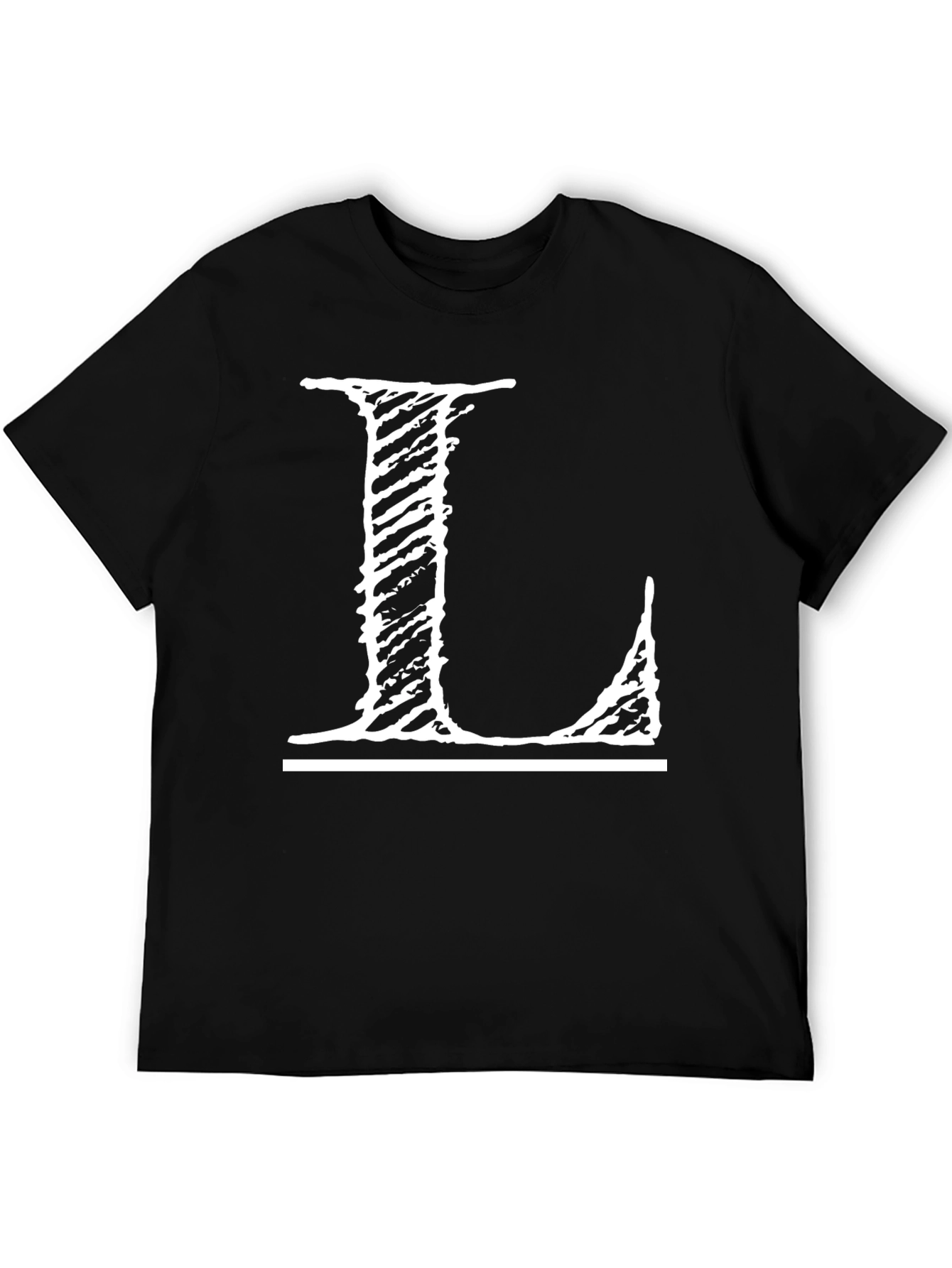 Letter L Graphic Tee - Distressed Style
