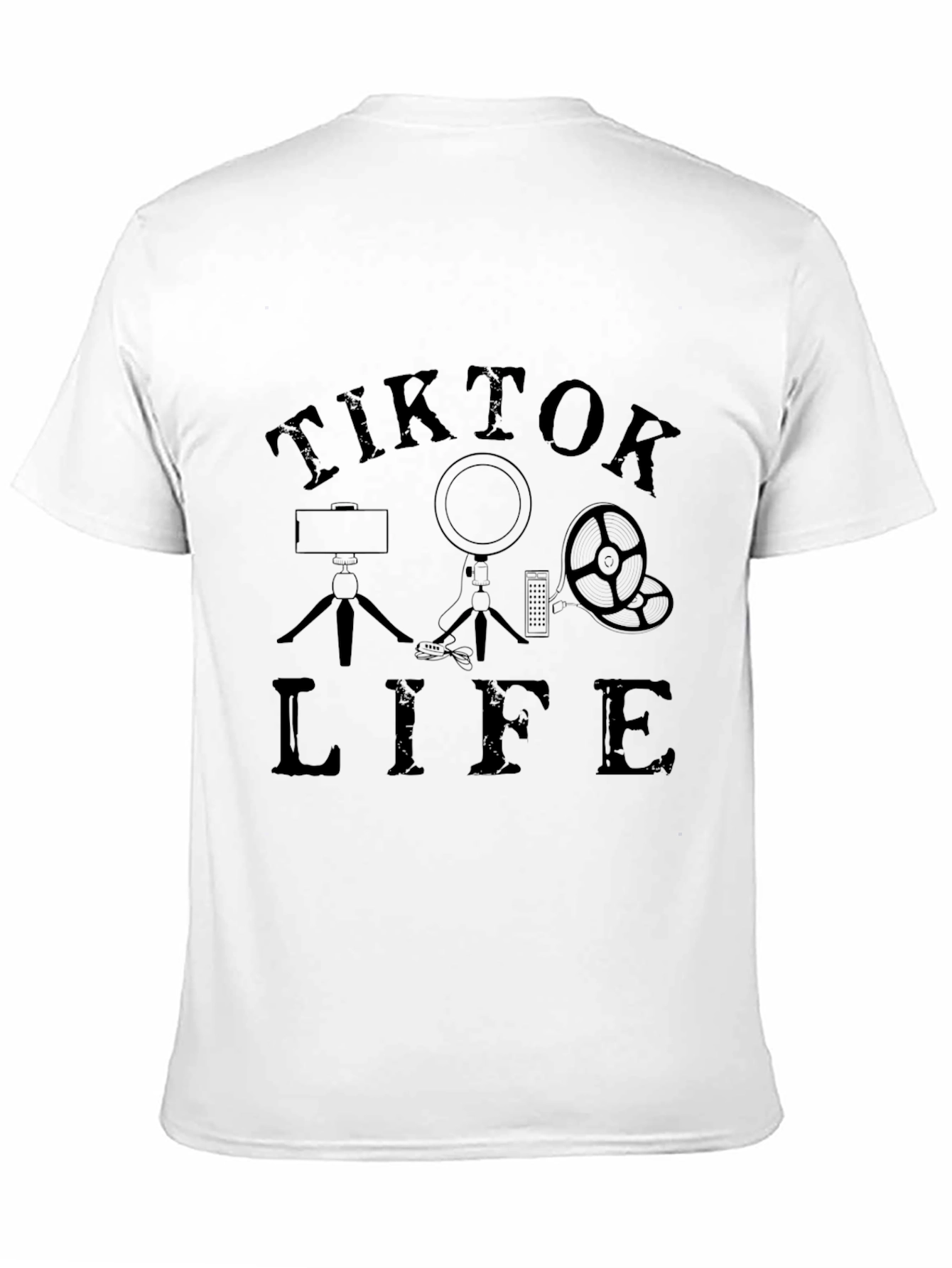 TikTok Life Black T-Shirt