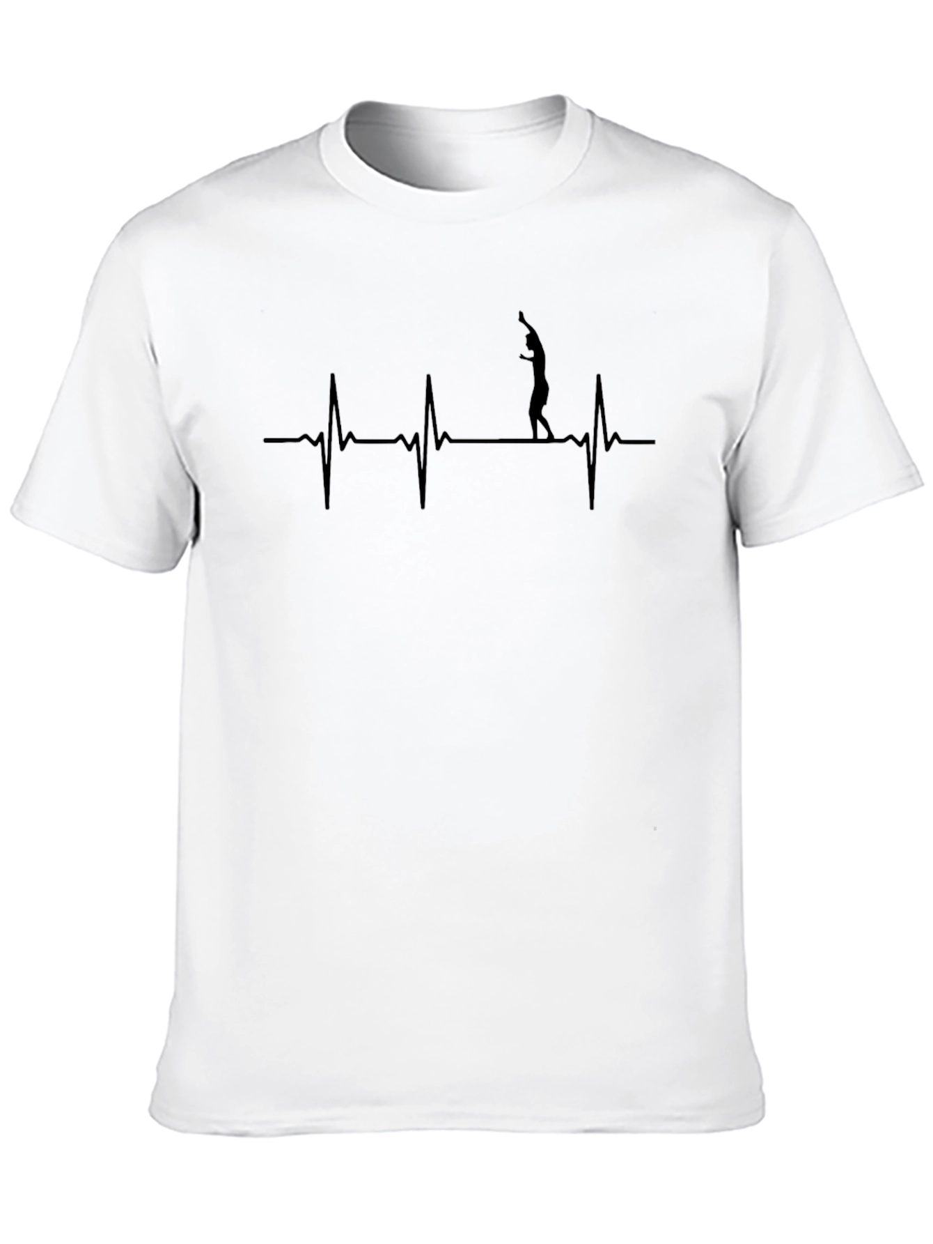 Volleyball Heartbeat T-Shirt - Passionate Player Design