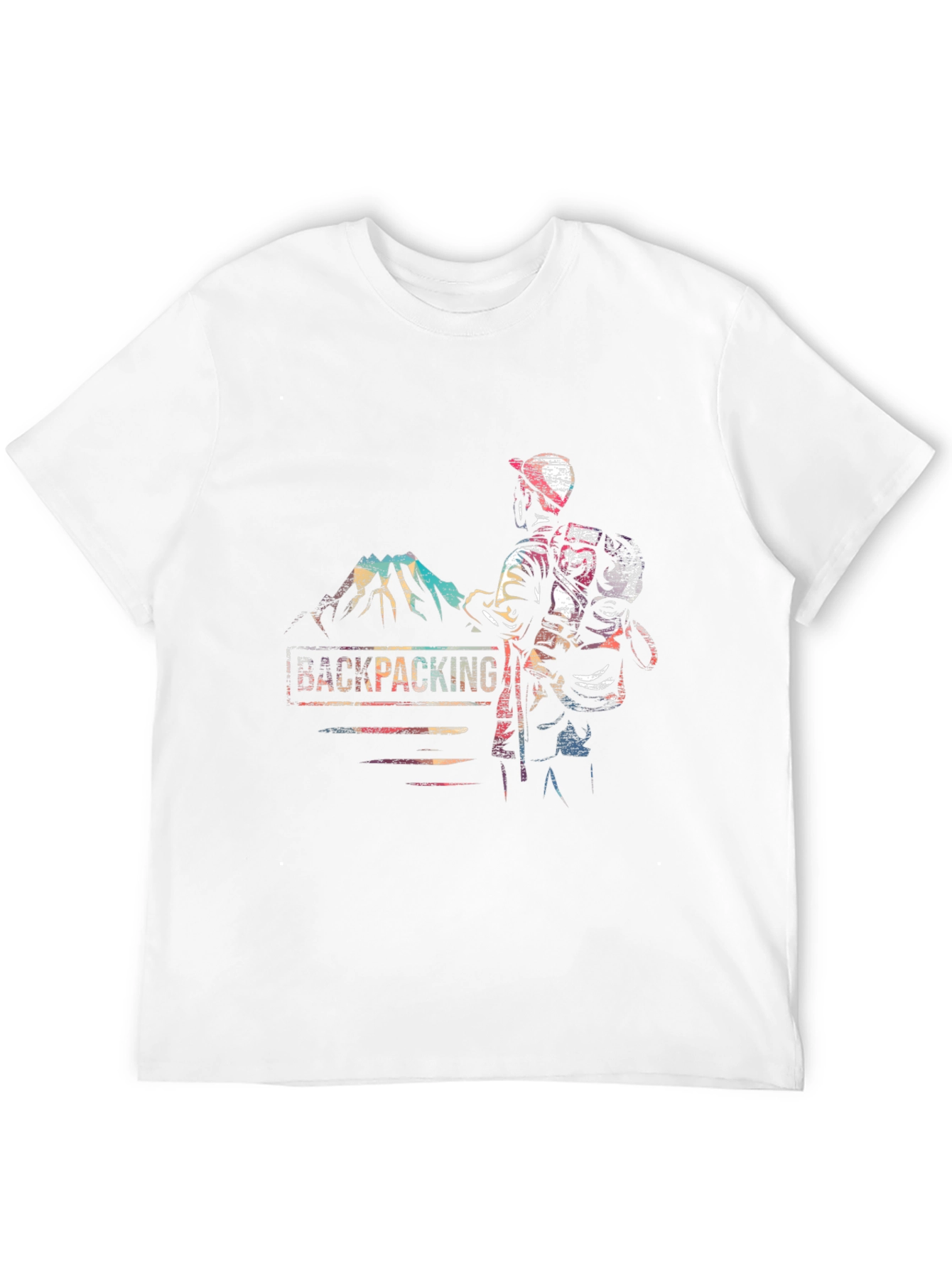 Backpacking Adventure T-Shirt - Mountain Hiker Graphic Tee