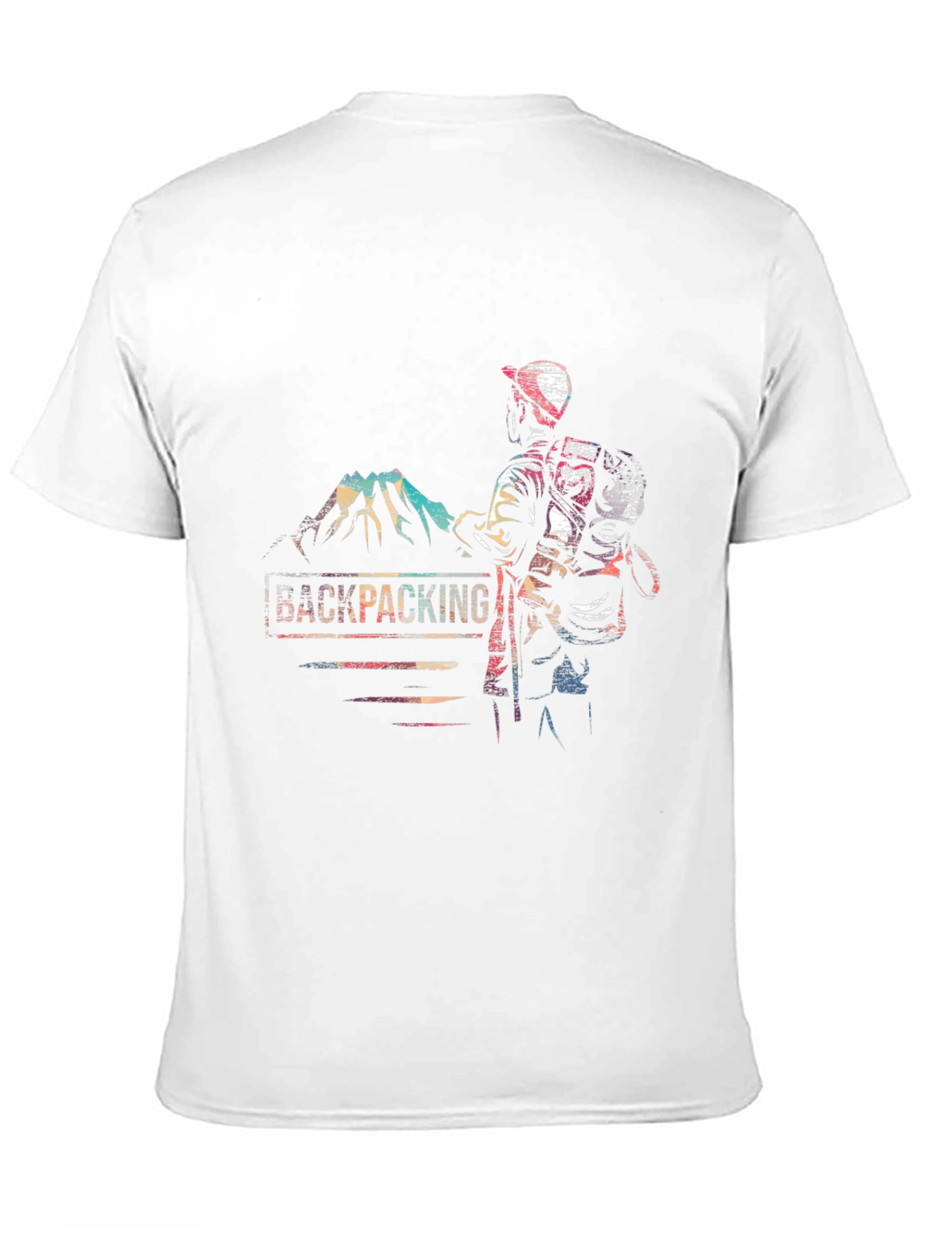 Backpacking Adventure T-Shirt - Mountain Hiker Graphic Tee